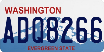 WA license plate ADQ8266