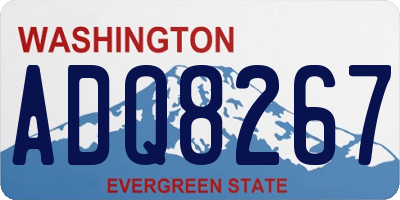 WA license plate ADQ8267