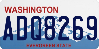 WA license plate ADQ8269