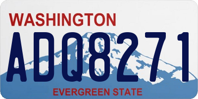 WA license plate ADQ8271