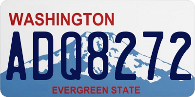 WA license plate ADQ8272