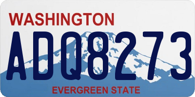 WA license plate ADQ8273