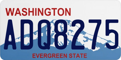 WA license plate ADQ8275