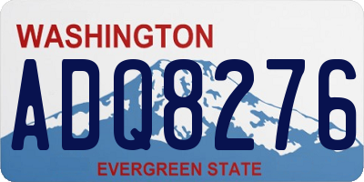 WA license plate ADQ8276