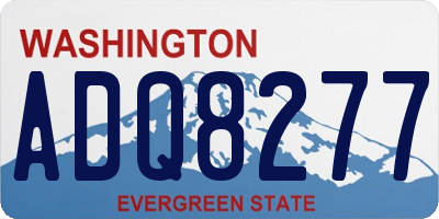 WA license plate ADQ8277