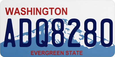 WA license plate ADQ8280