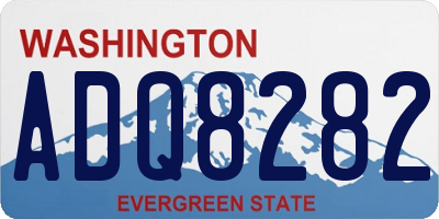 WA license plate ADQ8282