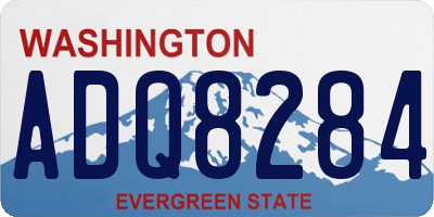 WA license plate ADQ8284