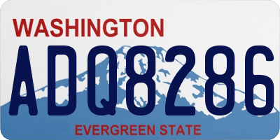 WA license plate ADQ8286