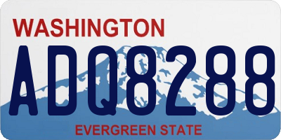 WA license plate ADQ8288