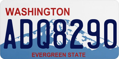 WA license plate ADQ8290