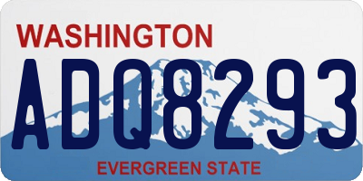WA license plate ADQ8293