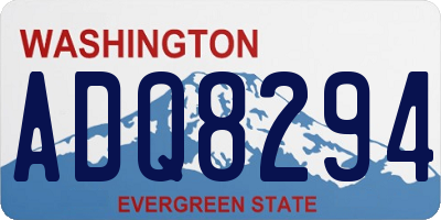 WA license plate ADQ8294