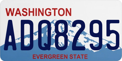 WA license plate ADQ8295