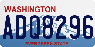 WA license plate ADQ8296