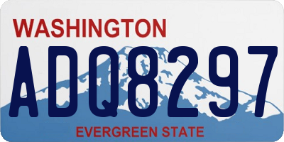 WA license plate ADQ8297