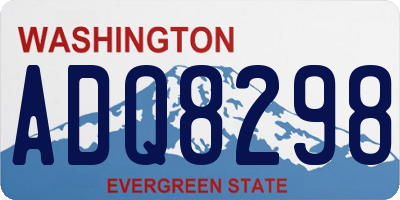 WA license plate ADQ8298