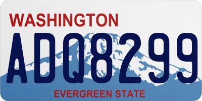 WA license plate ADQ8299