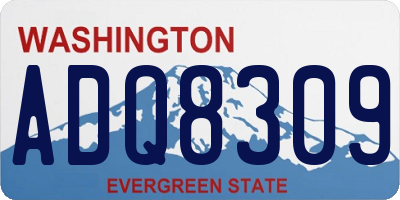 WA license plate ADQ8309