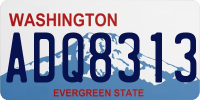 WA license plate ADQ8313