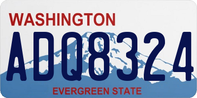 WA license plate ADQ8324