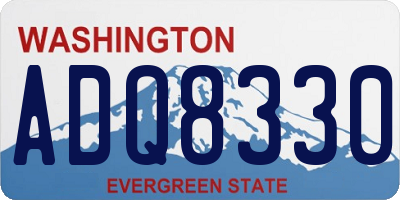 WA license plate ADQ8330