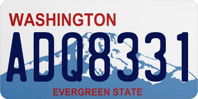 WA license plate ADQ8331