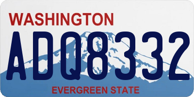 WA license plate ADQ8332
