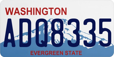 WA license plate ADQ8335