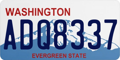 WA license plate ADQ8337