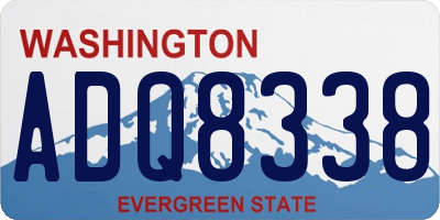 WA license plate ADQ8338