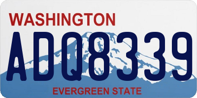 WA license plate ADQ8339