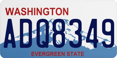 WA license plate ADQ8349