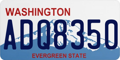 WA license plate ADQ8350