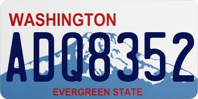 WA license plate ADQ8352