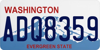 WA license plate ADQ8359
