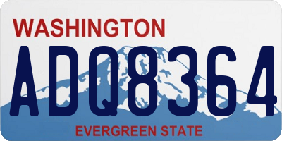 WA license plate ADQ8364