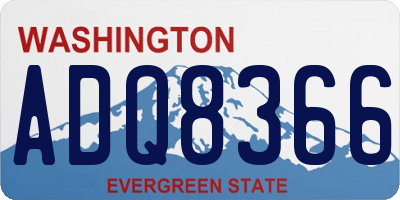 WA license plate ADQ8366