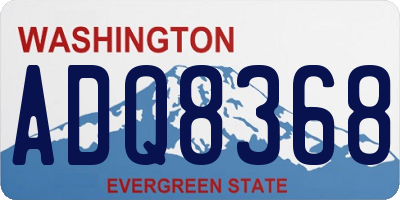 WA license plate ADQ8368