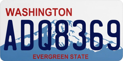 WA license plate ADQ8369