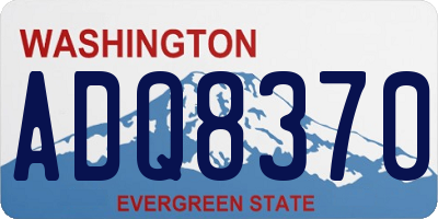 WA license plate ADQ8370