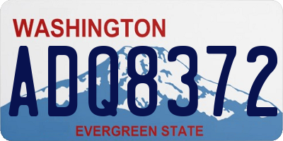 WA license plate ADQ8372