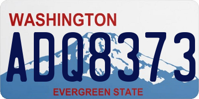 WA license plate ADQ8373
