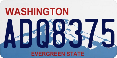 WA license plate ADQ8375