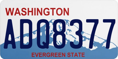 WA license plate ADQ8377