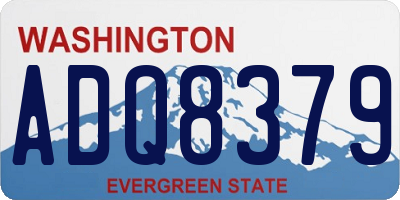 WA license plate ADQ8379