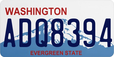 WA license plate ADQ8394