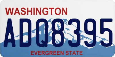 WA license plate ADQ8395