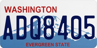 WA license plate ADQ8405