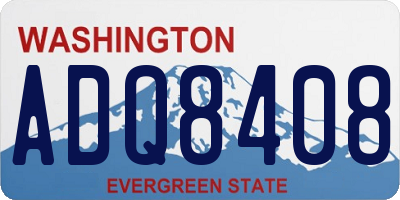 WA license plate ADQ8408